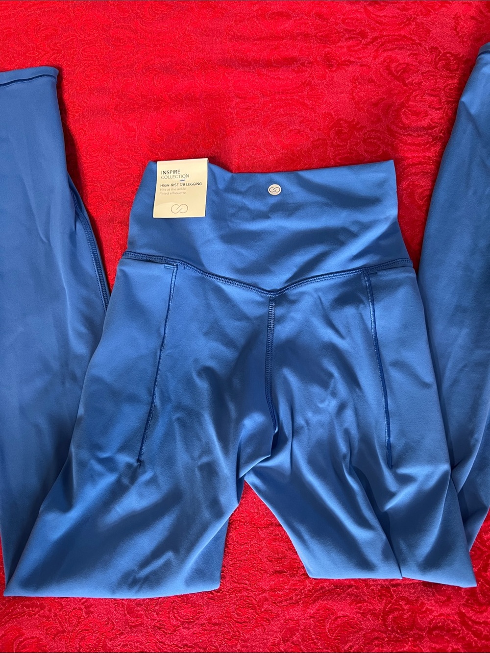 CALIA Inspire Women’s XS Blue High Rise 7/8 Leggings NWT LYCRA $98